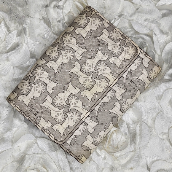 Celine Horse and Carriage Monogram Double Snap Wallet - Picture 1 of 15